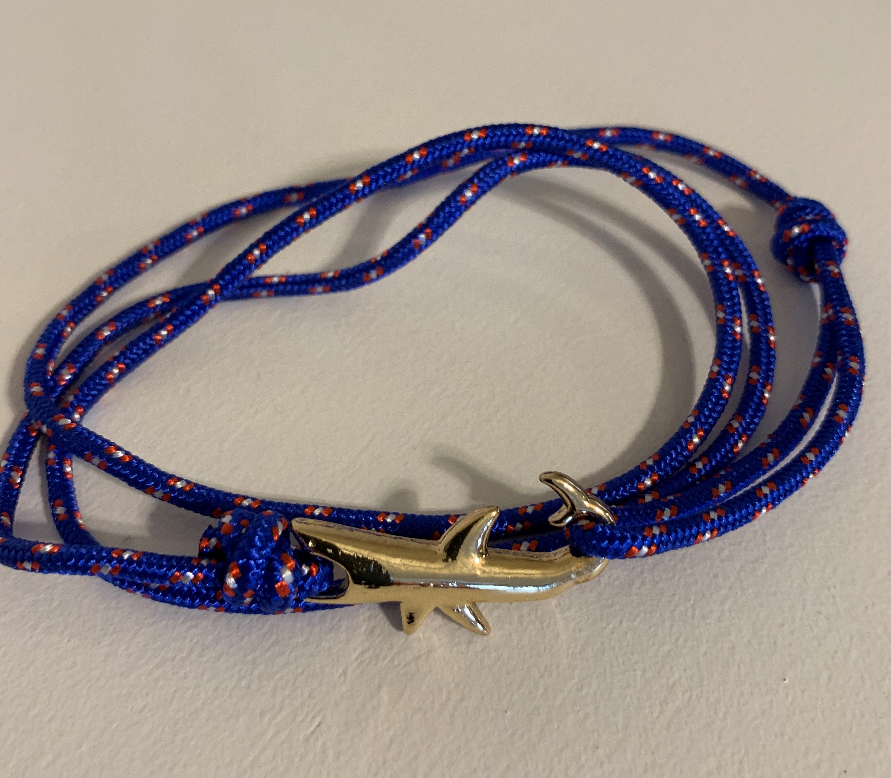 Shark Cuff Bracelet - Blue/Gold